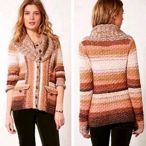Anthropologie Sleeping in Snow Ouray Wool Blend Sweater size Small